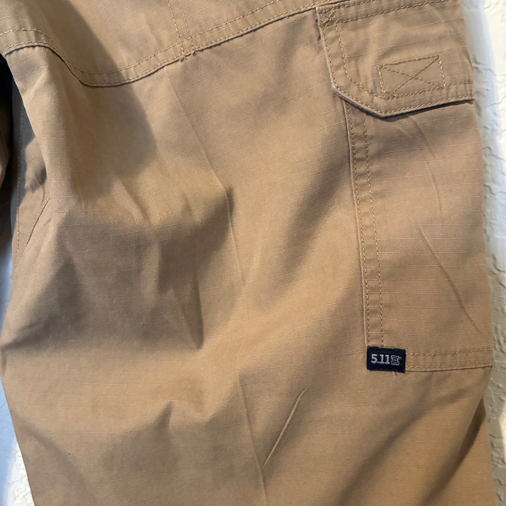 5.11 Tactical Series Men's Tan Cargo Pants Size 32x30 Workwear Cotton Blend - Picture 11 of 13